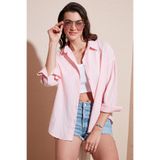 Lela Pamuklu Regular Fit Uzun Kollu Düz Gömlek Bayan GÖMLEK CF25S168305
