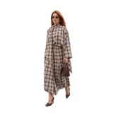 Lela Pamuklu Relaxed Fit Asimetrik Kareli Midi Etek Bayan ETEK 6921284