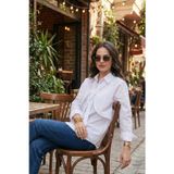 Lela Pamuklu Relaxed Fit Bağlama Detaylı Bayan Gömlek 6925408 BEYAZ