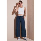 Lela Pamuklu Relaxed Fit Yüksek Bel Geniş Paça Pantolon Bayan PANTOLON 668YP5275