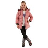 Lela Peluş Astarlı Yakası Suni Kürklü Çıkarılabilir Kapüşonlu Kışlık Mont Kız Çocuk MONT 5766038