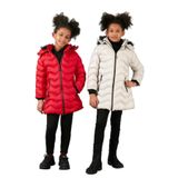 Lela Peluş Astarlı Yakası Suni Kürklü Çıkarılabilir Kapüşonlu Kışlık Mont Kız Çocuk MONT 5766041