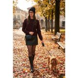 Lela Premium Regular Fit Bisiklet Yaka Fiyonk Detaylı Triko Bayan Kazak 680KZ00155 BORDO