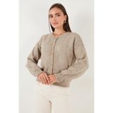 Lela Premium Regular Fit Bisiklet Yaka Yumuşak Dokulu Hırka Bayan HIRKA 680HI00147