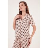 Lela Rahat Kesim Bol Paça Mono Yaka Kısa Kollu Pijama Takımı Bayan PİJAMA TAKIMI 6110290