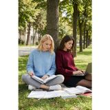 Lela Regular Fit Bisiklet Yaka Basic 2'Li Paket Triko Bayan Kazak 4616213S2 Bebe Mavi-Bordo