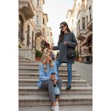 Lela Regular Fit Bisiklet Yaka Basic 2'li Paket Triko Kazak Bayan Kazak 4616213S2 - Bebe Mavisi - Gri - Standart