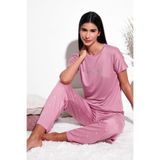 Lela Regular Fit Bisiklet Yaka Kısa Kollu Pijama Takımı Bayan PİJAMA TAKIMI 65750107