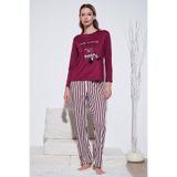 Lela Regular Fit Desenli Bisiklet Yaka Pijama Takımı Bayan PİJAMA TAKIMI 65719102