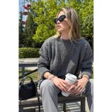 Lela Regular Fit Dik Yaka Yumuşak Dokulu Triko Bayan Kazak 4616222 ANTRASİT