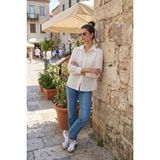 Lela Regular Fit Güpürlü Cep Detaylı Uzun Kollu Gömlek Bayan Gömlek 6773215 - Beyaz - S