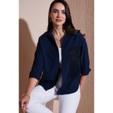 Lela Regular Fit Güpürlü Cep Detaylı Uzun Kollu Gömlek Bayan GÖMLEK 6773215