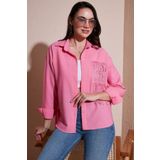 Lela Regular Fit Güpürlü Cep Detaylı Uzun Kollu Gömlek GÖMLEK 6773215