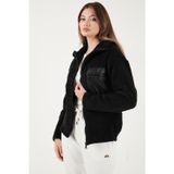 Lela Regular Fit Klasik Yaka Göğüs Cep Detaylı Peluş Hırka Bayan Polar 5866437 SİYAH