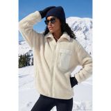 Lela Regular Fit Klasik Yaka Göğüs Cep Detaylı Peluş Hırka Polar Kadın POLAR 5866437