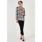 Lela Regular Fit Kruvaze Yaka Tüvit Blazer Ceket Bayan CEKET 611CE0310