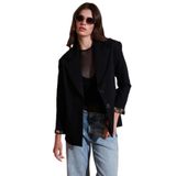 Lela Regular Fit Mono Yaka Desenli Astar Detaylı Blazer Ceket Bayan CEKET 6524430