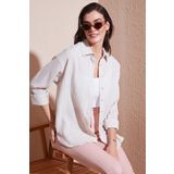 Lela Regular Fit Uzun Kollu Dokulu Bayan Gömlek 6772799 TAŞ