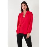 Lela Regular Fit V Yaka Balon Kol Bluz BLUZ 611BZ0353