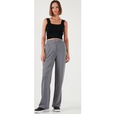 Lela Regular Fit Yüksek Bel Bol Paça Bayan Pantolon 5861279 GRİ