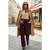 Lela Regular Fit Yüksek Bel Düz Paça Bayan Pantolon 6923873 MÜRDÜM