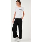 Lela Regular Fit Yüksek Bel Geniş Paça Bayan Pantolon 5865882 SİYAH