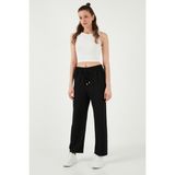 Lela Relaxed Fit Bol Paça Pantolon Bayan Pantolon 5865826 - S - Siyah