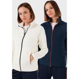 Lela Slim Fit Anti-Pilling Tüylenme Yapmayan Fermuarlı 2'li Paket Polar Bayan Hırka 5907012S2 EKRU-LACİVERT