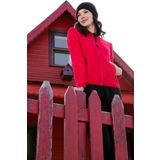 Lela Slim Fit Anti-Pilling Tüylenme Yapmayan Fermuarlı Cepli Hırka Bayan Polar 5907002 KIRMIZI