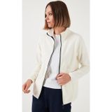 Lela Slim Fit Anti-Pilling Tüylenme Yapmayan Fermuarlı Polar Bayan Hırka 5907012 EKRU