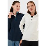 Lela Slim Fit Yumuşak Dokulu Anti-Pilling Tüylenme Yapmayan 2'li Paket Bayan Polar 5907000S2 EKRU-LACİVERT