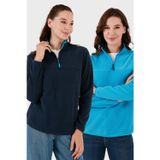 Lela Slim Fit Yumuşak Dokulu Anti-Pilling Tüylenme Yapmayan 2'li Paket Bayan Polar 5907000S2 TURKUAZ-LACİVERT