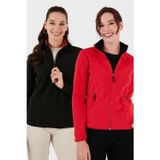 Lela Slim Fit Yumuşak Dokulu Anti-Pilling Tüylenme Yapmayan 2'li Paket Bayan Polar 590700200S2 SİYAH-KIRMIZI