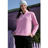 Lela Slim Fit Yumuşak Dokulu Anti-Pilling Tüylenme Yapmayan Yarım Fermuarlı Bayan Polar 5907000 Şeker Pembe