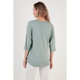 Lela Standart Fit Bisiklet Yaka Truvakar Kol 2'li Paket Bluz Bayan BLUZ 5861416YS2