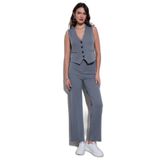 Lela Standart Fit Çimalı Yüksek Bel Düz Paça Pantolon Bayan PANTOLON 5865972
