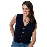 Lela Standart Fit V Yaka Düğmeli Triko Yelek Bayan YELEK 4616177