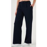 Lela Standart Fit Yüksek Bel Bol Paça Bayan Pantolon 6522280 LACİVERT