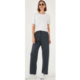 Lela Streç Bol Paça Regular Fit OYSHO Kumaş Bayan Eşofman Altı 5865881 FÜME