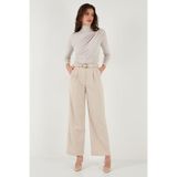 Lela Streç Büzgü Detaylı Slim Fit Dik Yaka Bluz Bayan BLUZ 669925