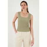 Lela Streç Pamuklu Oversize Fit 2' li Paket Gömlek-Atlet Set Bayan GÖMLEK-ATLET SET 67810014979S2