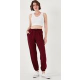 Lela Streç Regular Fit OYSHO Kumaş Bayan Eşofman Altı 5865798O BORDO