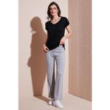 Lela Streç Slim Fit Yüksek Bel Geniş Paça Çimalı Bayan Eşofman Altı 5866078 GRİ