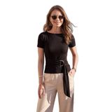 Lela Toka Detaylı Fitted Fit Kayık Yaka Bluz Bayan BLUZ 5862707