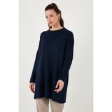 Lela Triko Modest Bisiklet Yaka Kazak Bayan Kazak 4616152 - Standart - Lacivert