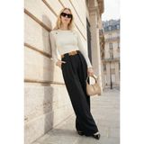 Lela Wide Leg Yüksek Bel Bol Paça Kemer Detaylı Pantolon Bayan PANTOLON 6923855
