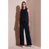 Lela Wide Leg Yüksek Bel Geniş Paça Palazzo Bayan Pantolon 65271262 LACİVERT