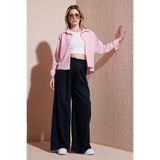 Lela Wide Leg Yüksek Bel Geniş Paça Palazzo Pantolon Bayan PANTOLON 5866290