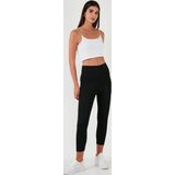 Lela Yüksek Bel Toparlayıcı Slim Fit Esnek Bayan Tayt 5865659 SİYAH