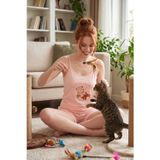 Lela Yumuşak Dokulu Baskılı İp Askılı Şortlu Bayan Pijama Takımı 65750124 SOMON